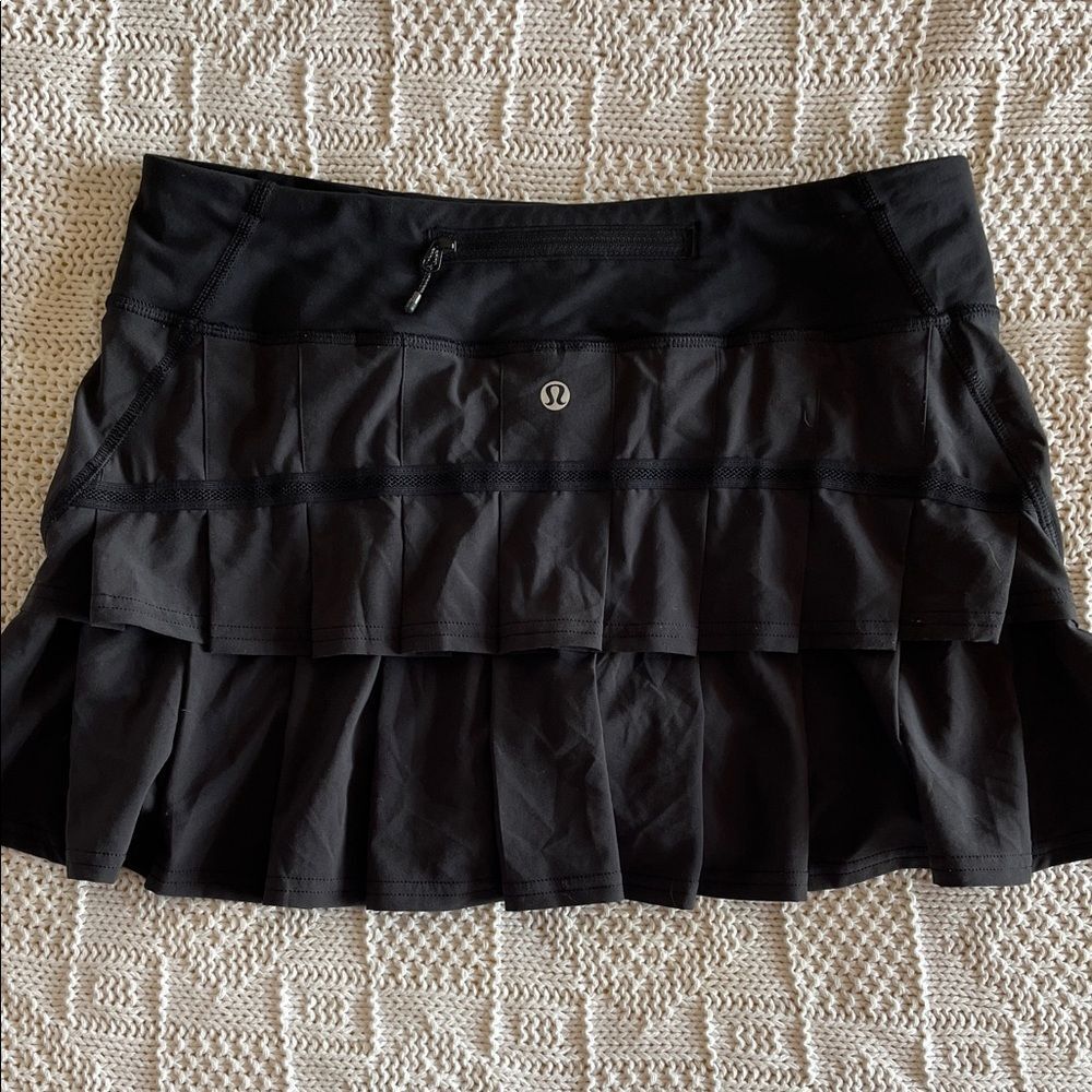 Lululemon Run Black Pace Setter Mini Skirt Size 6 Reg - Picture 11 of 14